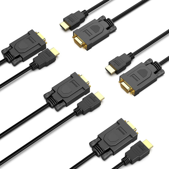 BENFEI HDMI to VGA 3 Feet Cable, Uni-Directional HDMI (Source) to VGA  (Display) Cable (Male to Male) Compatible for Computer, Desktop, Laptop,  PC