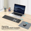 Picture of Wireless Keyboard and Mouse Combo: 2.4Ghz Cordless Silent Keyboard Mouse Set, Rechargeable Slim Quiet Full Size Keyboard with 3 DPI Adjustable Mouse, Thin Sleek Design for Windows