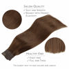 Picture of WENNALIFE Wire Hair Extensions (Increase 50% Lifespan) Real Human Hair 12 inch 70g Chocolate Brown Remy Wire Hair Extensions Invisible Transparent Fish Line Straight Real Hair Extensions