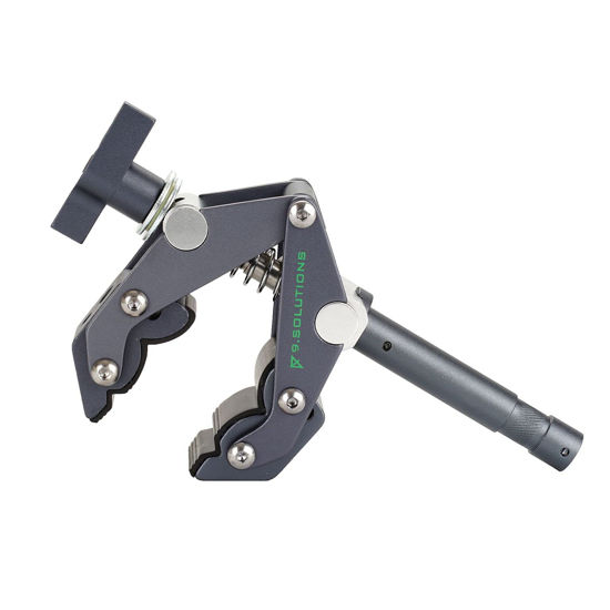 Picture of 9.Solutions Savior Clamp With Stud, Articulated Jaws, 3.5In Long, 5/8" Baby Pin, Max Load: 66lbs, 9.XS1005A, fit firmly onto any oddly shaped object