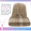 Picture of Sunny Blonde Human Hair Weft Extensions with Highlights - 70g Double Weft Sew in Hair Extensions in Ash Blonde Mix with Bleach Blonde Highlights, 12 inches