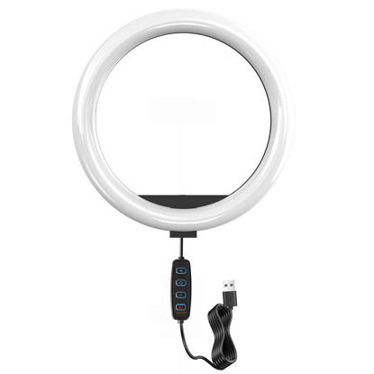 Picture of LED Ring Light 14" 360 Photo Booth Accessories,for Live Streaming & YouTube Video, Dimmable Desk Makeup Ring Light for Photography, Shooting with 3 Light Modes & 10 Brightness Level