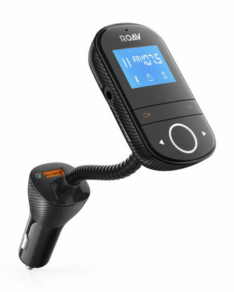 Picture of Anker Roav SmartCharge F3 Wireless Bluetooth 4.2 FM Transmitter for Car, Audio Adapter and Reciever Car Kit, 1.44 Inch Display, Dedicated App, Quick Charge 3.0, AUX Output, microSD Card Slot