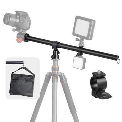 Picture of TARION Tripod Extension Arm Horizontal Centre Column Boom 12.6" Extender 360° Rotatable Aluminum Alloy Swivel Lock with Counterweight Sandbag for Overhead Photography and Filming VB-03