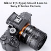 Picture of K&F Concept Lens Mount Adapter NIK(G)-NEX IV Manual Focus Compatible with Nikon F (G-Type) Lens and Sony E Mount Camera Body