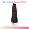 Picture of The BOHOBABE Long Pre-twisted Passion Twist Crochet Hair 30 Inch Pre-looped Long Crochet Passion Twist Braiding Hair 8 Packs Soft Bohemian Twists (4#)