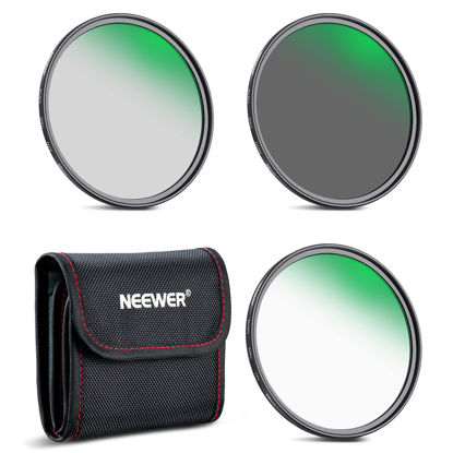 Picture of NEEWER 58mm Lens Filter Kit ND8 ND64 CPL Filter Set, Neutral Density+Circular Polarizer Filter Kit with 30 Layers Nano Coating/HD Optical Glass/Water Repellent/Scratch Resistant/Ultra Slim/Filter Bag