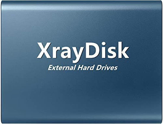 Picture of Xray Disk Mini Portable SSD 2TB External Solid State Drive 2000GB- Up to 540MB/s, USB 3.1 Gen 2 Ultra-Slim External SSD (2TB, Blue)