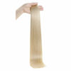 Picture of Full Shine Blonde Tape in Hair Extensions 16 Inch Tape in Human Hair Extensions Color 613 Blonde Seamless PU Tape in Extensions 50 Grams 20 Pieces Skin Weft Tape Hair Invisible