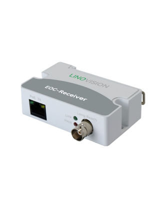 Picture of LINOVISION LR1002-1EC POE IP Over Coax EOC Converter Single Port Long Reach Ethernet Over Coax Extender for CCTV IP Camera(Receiver Only)