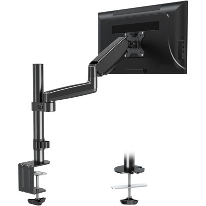 Picture of MOUNTUP Single Monitor Mount, Height Adjustable Gas Spring Monitor Arm Desk Mount for 17-32 Inch Computer Screens, Swivel Monitor Stand Holds 4.4-17.6 lbs, Fits VESA 75x75mm & 100x100mm MU0025