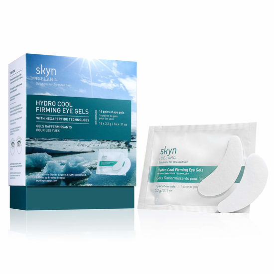 Picture of skyn ICELAND Hydro Cool Firming Eye Gels: Under-Eye Gel Patches to Firm, Tone and De-Puff Under-Eye Skin, 16 Pairs