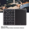 Picture of 22 Keys Wireless Numeric Keypad, 2 in 1 Wireless Bluetooth 4.2 Number Pad with Touchpad, Portable Wireless Numeric Keypad for Computers(Iron Gray)