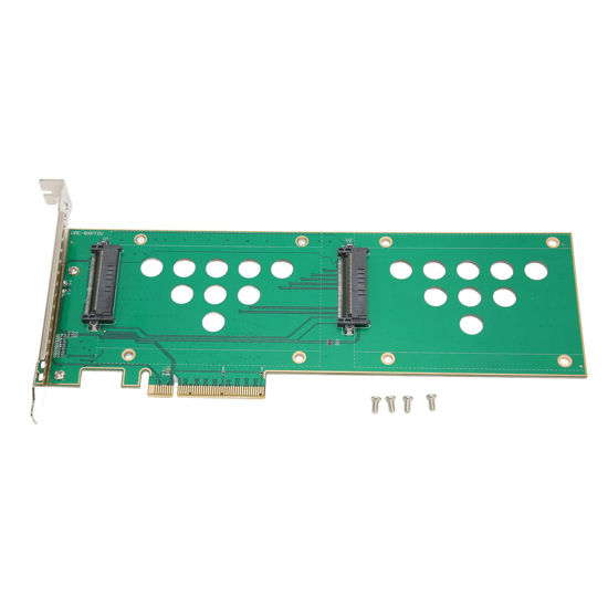 Picture of U.2 Nvme PCIe SSD Adapter Card,40Gbps High Speed PCIE3.0 X8 X16 to U.2x2 Dual Drive,U.2 Nvme PCIe SSD Riser Card,U.2 Nvme PCIe SSD Adapter Card