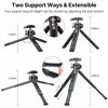 Picture of Portable Desktop Mini Tripod PICTRON MT-24 Compact Camera Tripod Aluminum Alloy with 360° Ball Head,1/4 inches Quick Release Plate for DSLR Camera Video Camcorder, Load up to 11lbs/5kg