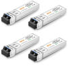 Picture of 4Pack 10GBase-LR SFP+ Transceiver, 10G Duplex LC Single Mode Module for Cisco SFP-10G-LR, Meraki MA-SFP-10GB-LR, Ubiquiti UF-SM-10G, D-Link, Supermicro, Netgear DDM, 1310nm, 10km