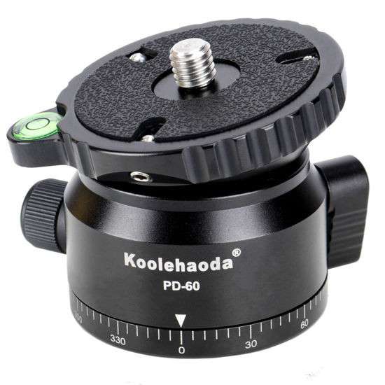 Picture of Koolehaoda PD-60 Tripod Leveling Base Camera Leveller,Inclination 15 °, with 3/8" Thread, Offset Bubble Level and 360° Panoramic Base for Video Head,Tripods & Monopods (PD-60)