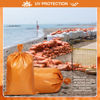 Picture of Remagr 100 Pieces Empty Sandbag 16 x 26 Inch Heavy Duty Sand Bags Woven Polypropylene Bulk with Ties Strings Outdoor UV Protection for Emergency Flooding Hurricane Season Supplies, Orange, 1.0 Count