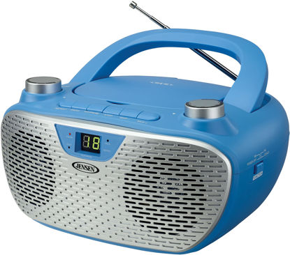 Picture of JENSEN CD-485-BL CD-485 1-Watt Portable Stereo CD Player with AM/FM Radio (Blue)