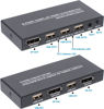 Picture of Displayport KVM Switch 4K@60Hz, DP USB KVM Switcher Selector for 2 Computer Share 1 Monitor Keyboard Mouse Scanner Printer, with DP & USB Cables