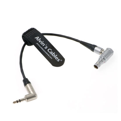 Picture of Timecode-Out-Cable for Sound-Devices|Tentacle-Sync Time-Code from 5-Pin-Male Right-Angle to 1/8"|3.5mm TRS 6Inch|15CM Alvin's Cables