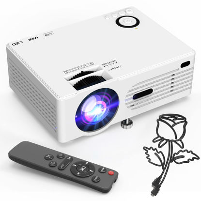 Picture of 8500Lumens Portable Projector for Home Theater Entertainment, Full HD 1080P Supported Mini Projector HDMI AV USB TV Stick Supported