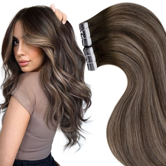 Sheny Best quality straight silky long brown Hair Extension Price