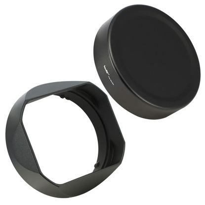 Picture of Haoge LH-S245N Bayonet Square Metal Lens Hood for Sony FE 50mm F2.5 G FE 40mm F2.5 G FE 24mm F2.8 G Lens Shade with Cap