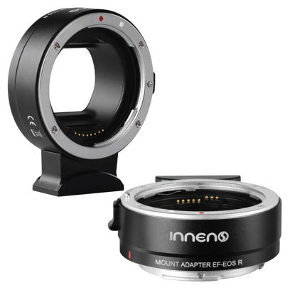 Picture of Innens EF-EOS R Lens Adapter,Auto-Focus Lens Converter Control Ring for Canon EF/EF-S Lens with Removable Tripod Mount,for Canon EOS R Ra RP R6 Mark II R6 R5 R3 R7 R10 R8 R50 C70 and RED Ko (EF-EOS R)