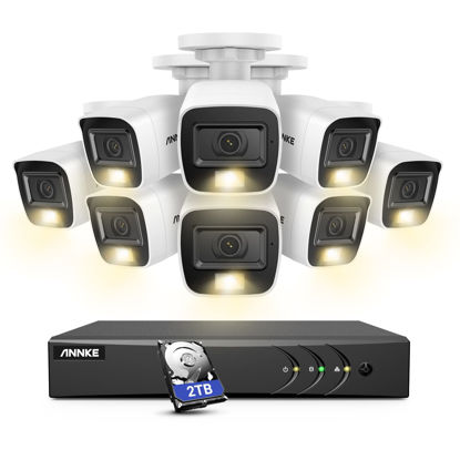 Picture of ANNKE 8CH 3K Security Camera System with Audio/Mic, 3K Lite Surveillance AI DVR and 8 x 3K 5MP 2960*1665 CCTV Camera with Dual Light, Human/Vehicle Detection, IP67, Color Night Vision, 2TB Hard Drive