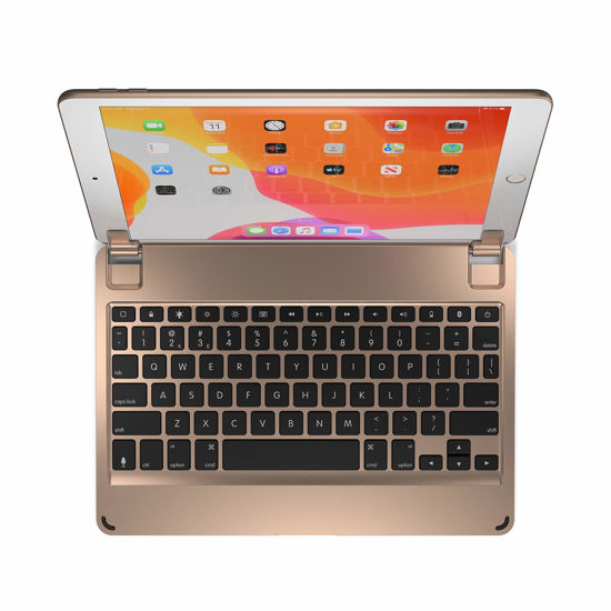 Picture of Brydge 10.2 iPad Wireless Keyboard Compatible with iPad 9th, 8th & 7th Generation, Backlit Keys, Long Battery Life, Gold Color, 0-180 Viewing Angles