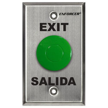 Picture of Seco-Larm Enforcer Green Mushroom Button Push-to-Exit Plate with Timer (SD-7201GAPT1Q)