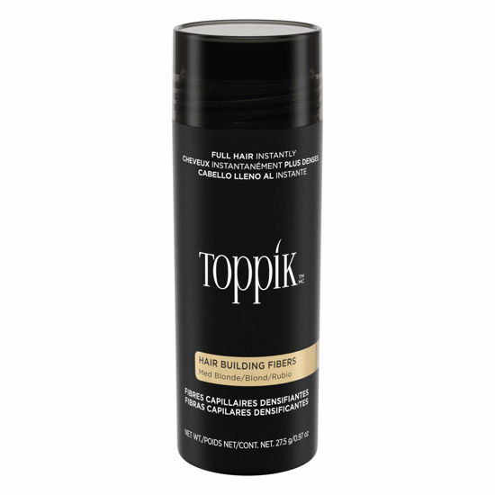 Picture of Toppik Hair Building Fibers, Medium Blonde, 27.5g | Fill In Fine or Thinning Hair | Instantly Thicker, Fuller Looking Hair | 9 Shades for Men & Women