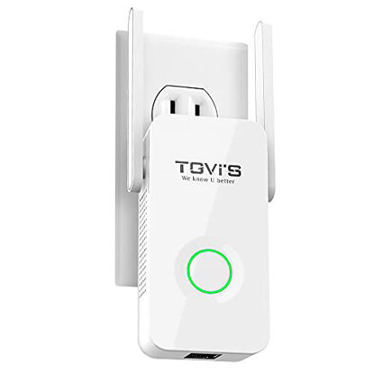 Picture of TGVi's WiFi Extender, WiFi Booster with 1200Mbps, Dual Band Internet Booster, Coverage Up to 3000 Sq Ft, WiFi Extender with Ethernet Port & High Compatibility, Easy to Set Up