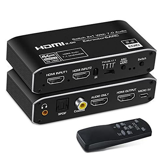 4K HDMI Audio Extractor 5.1 4K 60Hz Audio HDMI Extractor splitter HDMI To  Toslink audio converter HDMI ARC 4K for Xbox Series X