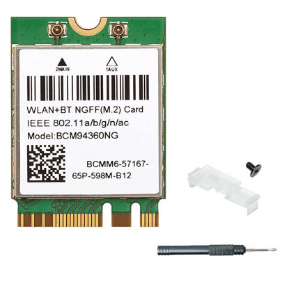 Picture of BCM94360NG NGFF M.2 2230 WiFi Card 802.11ac 1200Mbps Adapter for macOS BCM94360CS Wireless Card Original M.2 Card Plug and Play for AirDrop Continuity Handoff Better BCM94352Z DW1560 for Intel NUC