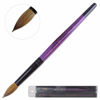 Picture of PANA Pure Kolinsky Hair Acrylic Nail Brush - Round Shape Black Ferrule with Purple Wood Handle (Size 16) - Nail Brush for Acrylic Nail Application, Nail Extension, Manicure Pedicure Salon Beginner and Professional