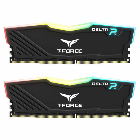 Picture of TEAMGROUP T-Force Delta RGB DDR4 16GB (2x8GB) 3600MHz (PC4-28800) CL18 Desktop Gaming Memory Module Ram TF3D416G3600HC18JDC01 - Black