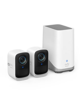 Picture of eufy Security eufyCam S300(eufyCam 3C) 2-Cam Kit, Security Camera Outdoor Wireless, 4K Camera, Expandable Local Storage up to 16TB, Face Recognition AI, Spotlight, Color Night Vision, No Monthly Fee