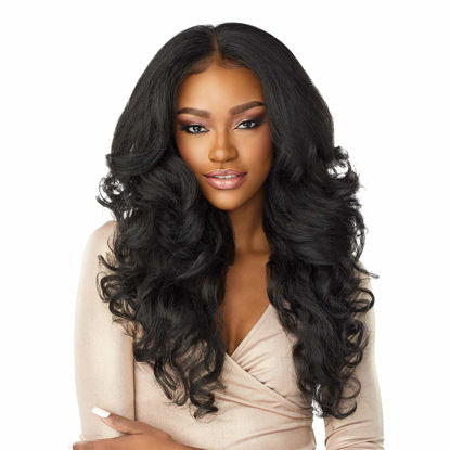 Picture of Sensationnel What Lace 13x6 Wigs - LATISHA synthetic wig Cloud 9 with preplucked hairline HD lace - Whatlace LATISHA (FLAMBOYAGECHOCOLATE)