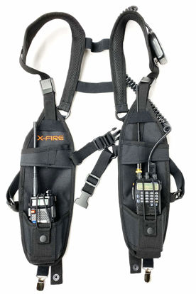 Picture of X-FIRE® Radio Vest Universal Holder Rig for Portable Two-Way Radios