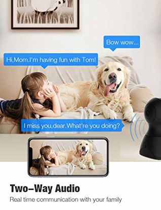 Picture of Wireless Security Camera, Conico 1080p IP Home Surveillance Camera WiFi Baby Monitor Pet Camera Dog Cam with Cloud Storage Sound Motion Detect Two Way Audio Night Vision Remote View