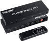 Picture of FERRISA 4x2 HDMI Matrix Switch,4 in 2 Out Matrix HDMI Video Switcher Splitter +Optical & L/R Audio Output,Support Ultra HD 4K,3D 1080P,Audio EDID Extractor with IR Remote Control