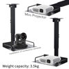 Picture of Drsn Universal Ceiling Mount with Tray, 11.4-22 inches Adjustable, No Hole Installation, Aluminum Alloy, in-Tube Cable Routing, Universal Ceiling Mount for Projector/Camera, Wall/Ceiling