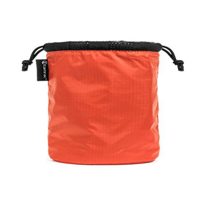 Picture of Tamrac Goblin Lens Pouch 1.2 |Lens Bag, Drawstring, Quilted, Easy-to-Access Protection - Pumpkin