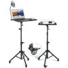 Picture of XCELLENT GLOBAL XG Rolling Projector Stand,Laptop Projector Tripod Stand with Phone Holder,Wheel Lock, Adjustable Height 39 to 63 Inch, Spongy Pads to Protect Projector,Tablets PC113