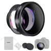 Picture of NEEWER 49mm 0.43X Ultra Wide Angle & 1.4X Macro Lens, 18mm Focus Compatible with Canon EOS Kiss M2 RP R10, 40.5-49mm Adapter Ring (not Included) Needed for Sony ZV-E10 A6400 A7 IV Nikon Z50, LS-20