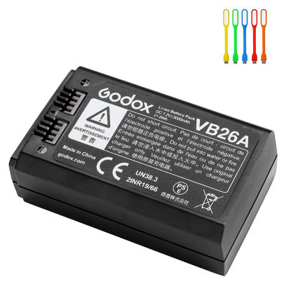 Picture of GODOX VB26A VB26 Rechargeable Li-ion Battery V1 V1-S V1-N V1-C V1-F V1-O Round Head Flash and V860III V860III-S V860III-C V860III-N V860III-O V860III-F AD100PRO Camera Speedlite Speedlight