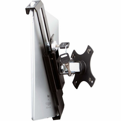 Picture of Compact Wall Mount - CTA Security Wall Mount with Lock & Key System for iPad 10th Gen 10.9" - iPad 7th/8th/9th Gen 10.2" - Galaxy Tab S3 - Surface Go 3 & Other 7-14” Tablets - Black (PAD-CSWM)