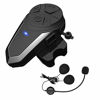 Picture of Yaconob Motorcycle Bluetooth Headset BT-S3NS 1000m Motorcycle Helmet Bluetooth Radio Intercom Wireless Interphone to 2-3 Riders (Waterproof/Handsfree/Stereo Music/FM Radio/GPS/MP3 (1 Pack)